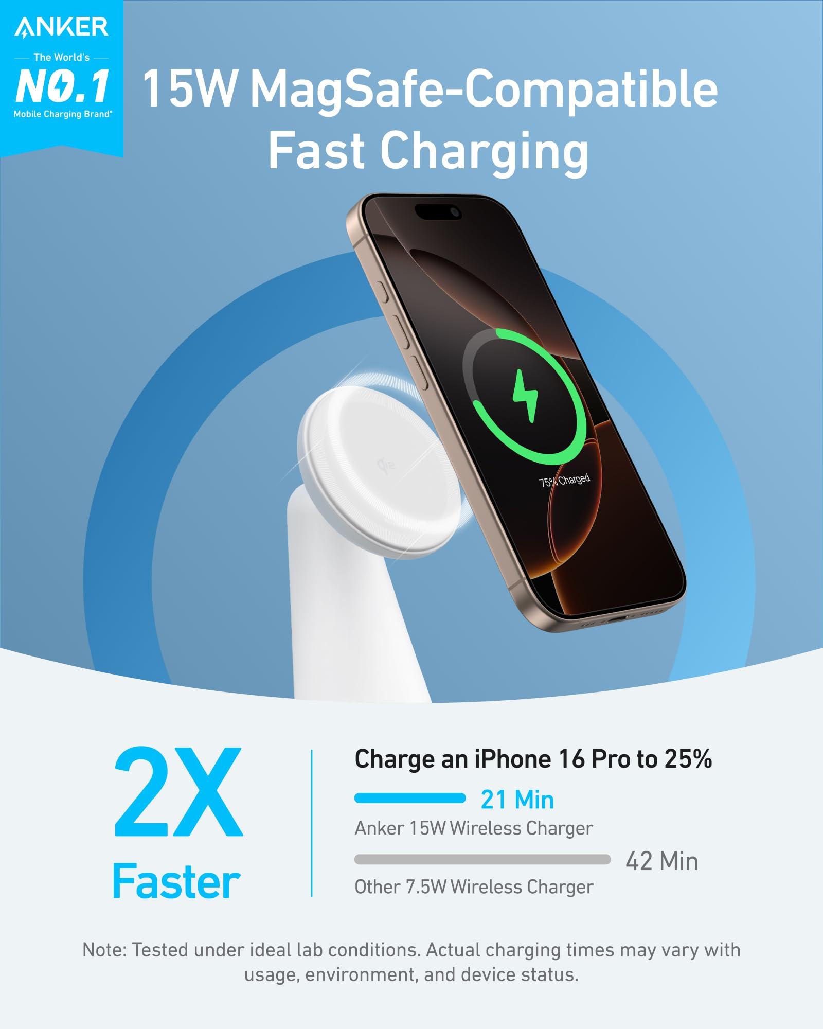 Amazon.com: Anker MagSafe Compatible 2-in-1 Charging Stand, iPhone